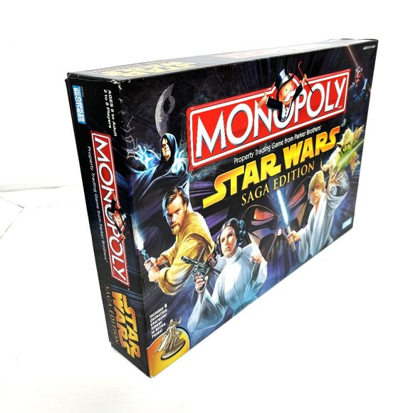 Monopoly Star Wars Saga Edition Board Game Complete Set Collectible 2005